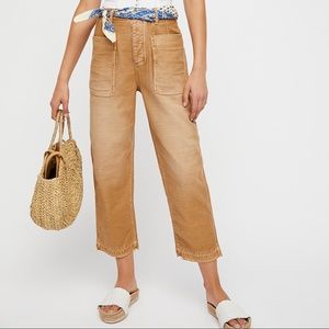 Free People Straight Cropped Pants